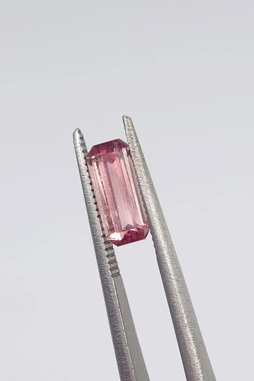 1.1ct Natural Pink Tourmaline emerald cut Loose Gemstone from Nigeria — view 2